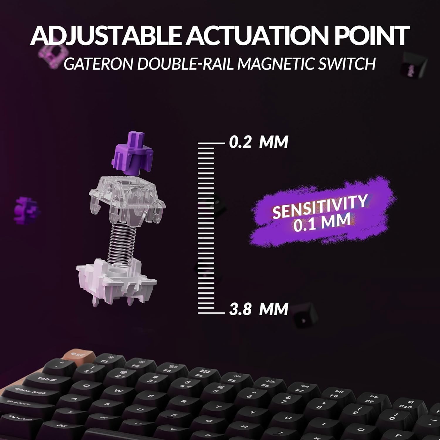 Keychron K2 HE Wireless Custom Mechanical Keyboard image 6