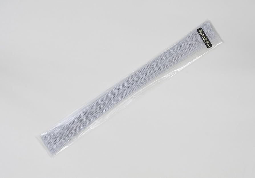 Amazon | 【0576】深雪アートフラワー ワイヤー ＃32 白 36㎝ 200本入