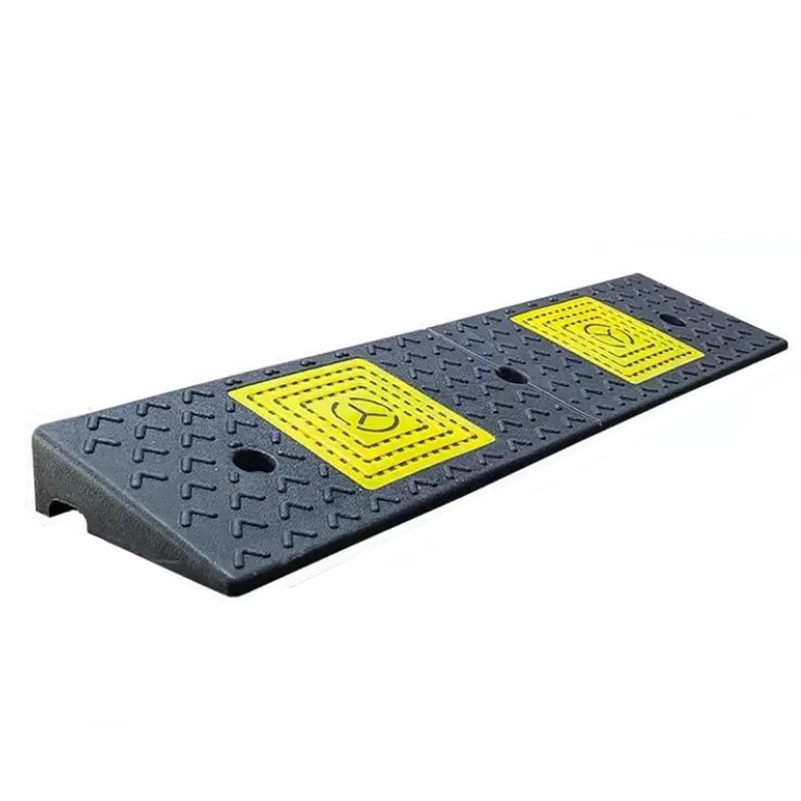 Heavy Duty Rubber Threshold Ramp for Wheelchairs and Scooters, Enhances Accessibility on Sidewalks and Driveways
