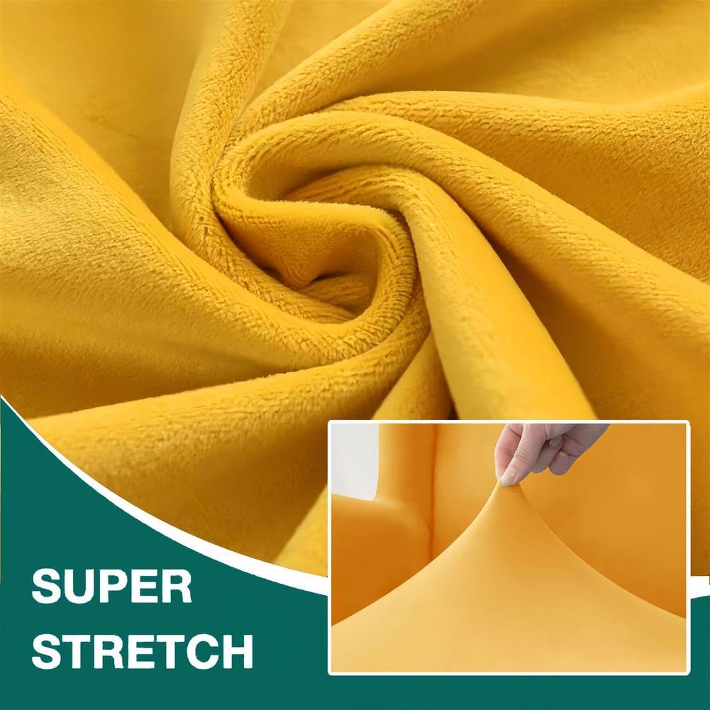 4 fundas de terciopelo elástico para sofá reclinable, funda suave para silla reclinable con respaldo antideslizante y bolsillos laterales, fundas lavables para sala de estar