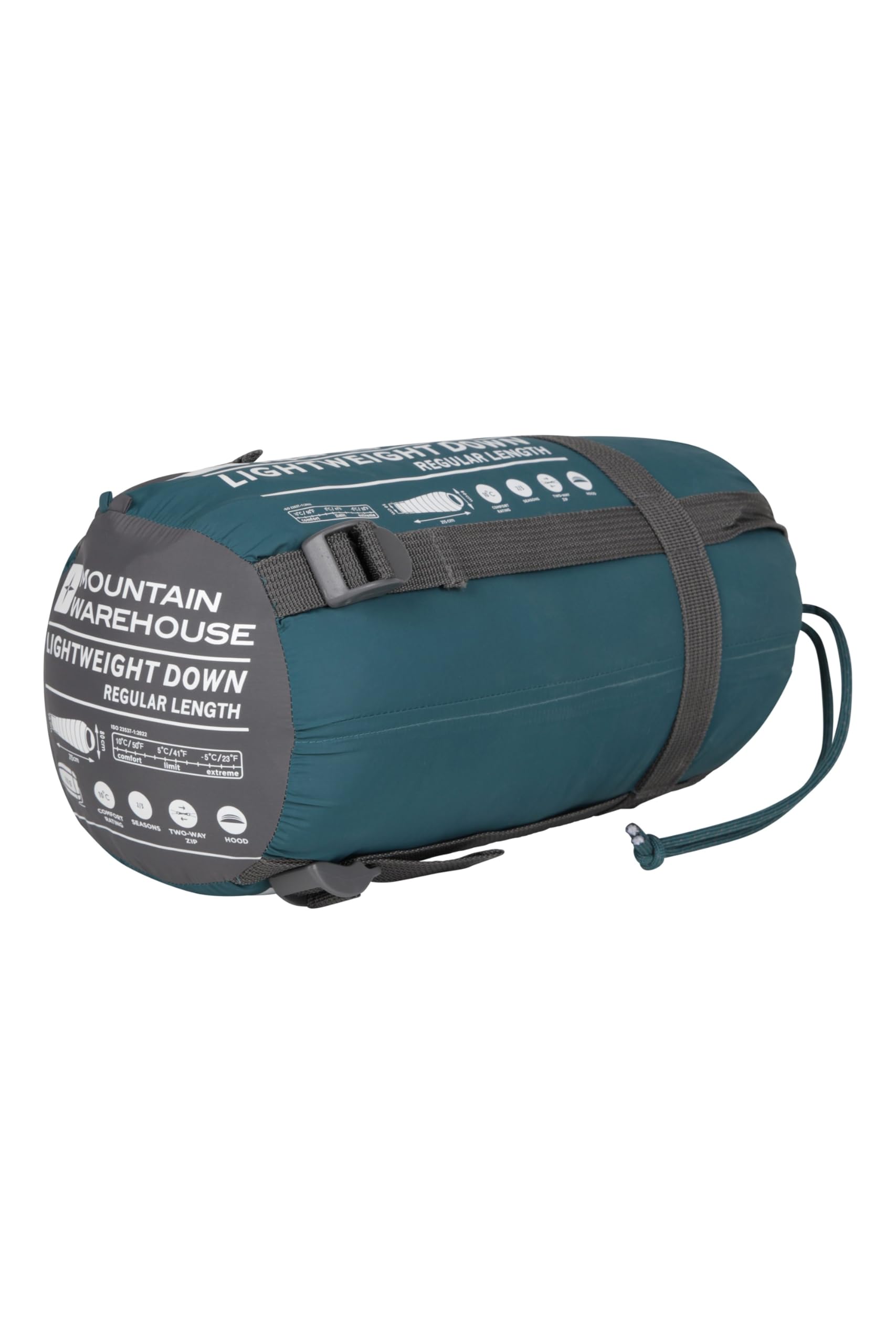 Mountain Warehouse Saco de Dormir de plumón Ligero Extreme - Saco de Dormir Tipo Momia, Capucha, Cremallera bidireccional - para Viajar con Mochila, Viajar