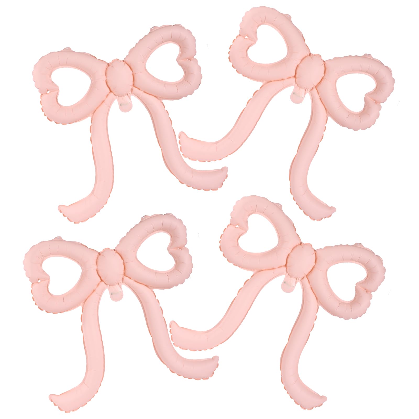 4pcs Bow Balloons, Funny Bow Balloons Decorations Birthday Themed Party Decorations Supplies for Birthday Bridal Shower Bachelorette Party (Pink)