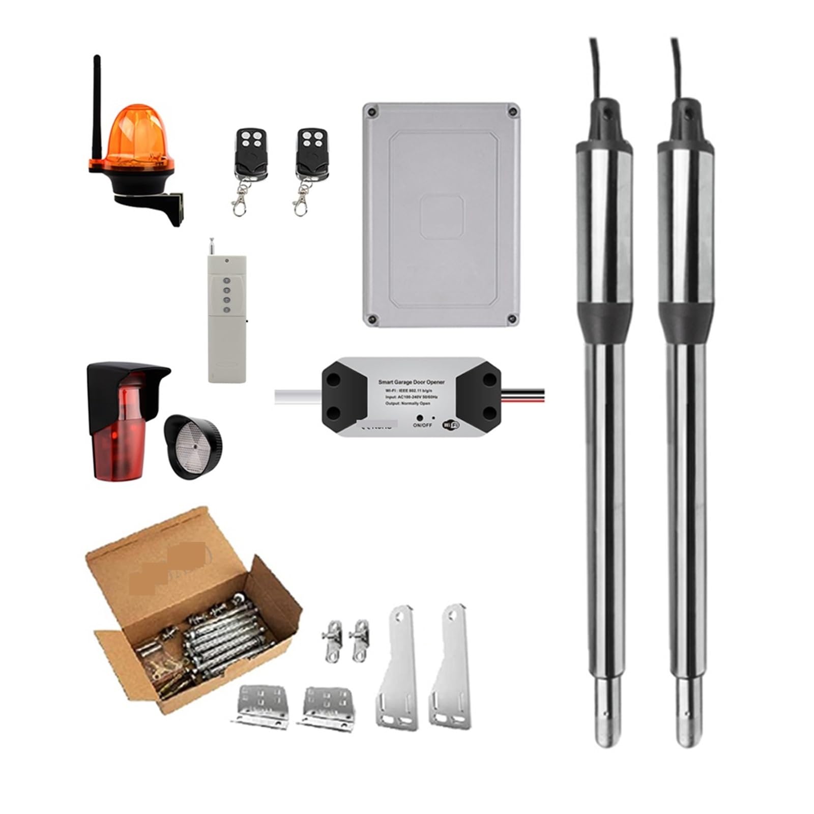 Zlubetckrmxg Tuya Kit D Automatic Door Opener Home Farm Cotta Swing Door For 16Ft Length Or 600Lb Door Opener Closer Linear Actuator(Tuya Kit D)