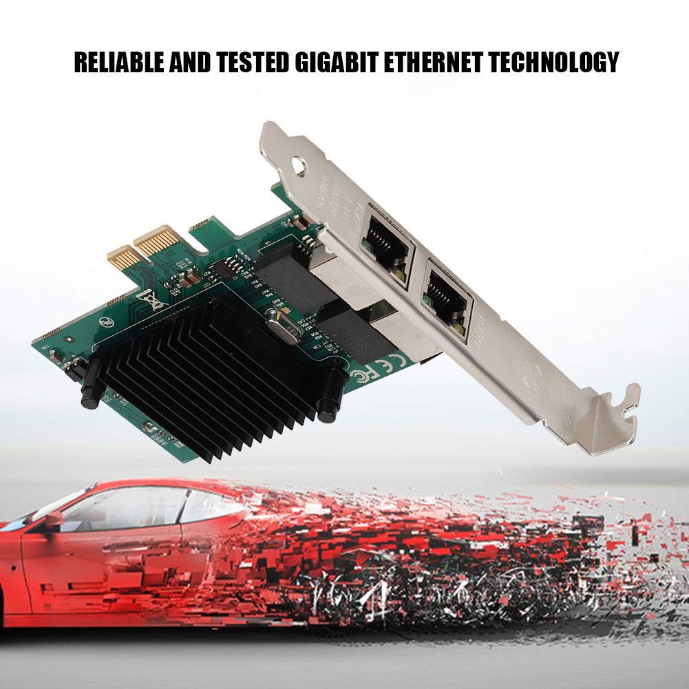 Mini Carte réseau sans Fil 10/100 / 1 000 Mbits/s, Carte réseau Gigabit Ethernet à Double Port, Carte Adaptateur réseau 2.1 PCI-E x1 pour Freebsd/Linux/VMWare ESXi 7
