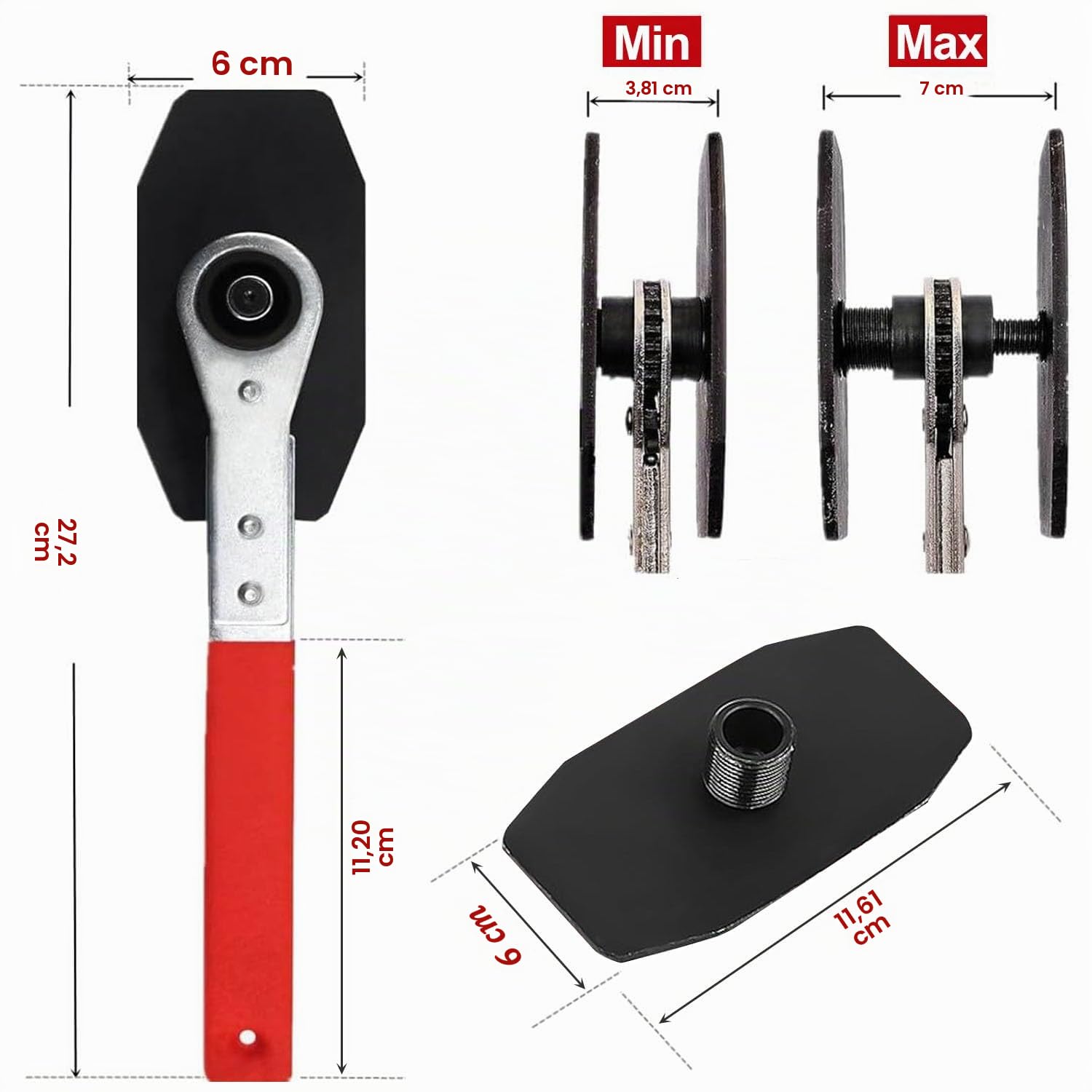 Outil de Compression d'Étrier de Frein, Outil avec 4 Crochets pour étrier, Outil Universel de Compression d'étrier de Frein à Disque, compresseur de Piston de Frein pour réparation Automobile
