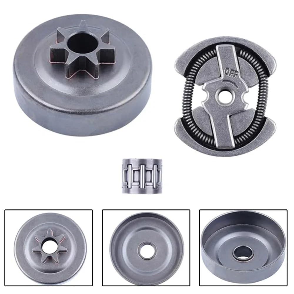 Kit de Tambor de Embrague con piñón de Repuesto 3257T for motosierras. Incluye Conjunto de Embrague y rodamiento de Agujas.