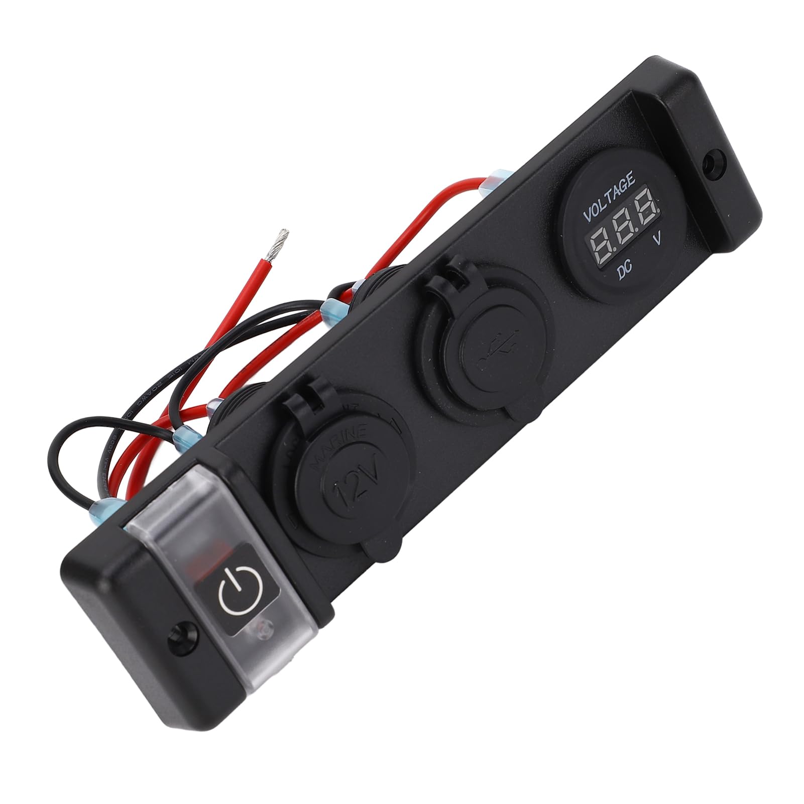Panneau de Prise Allume-Cigare USB avec Indication LED pour Voiture, Bateau, SUV, Yacht, Double Panneau de Prise USB étanche IP66 pour Véhicules DC 12 V