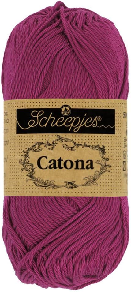 Scheepjes Catona 128 Tyrian Purple Yarn - 1x50g