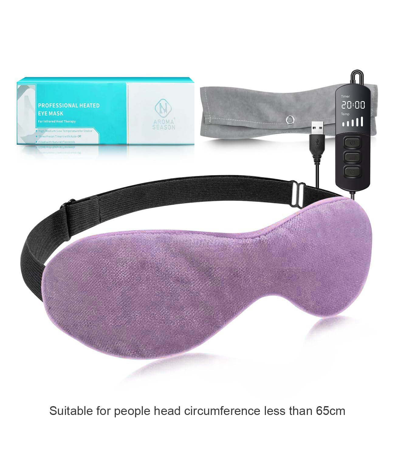 Masque chauffant pour les yeux secs, compresse chaude pour les yeux avec graines de lin pour MGD