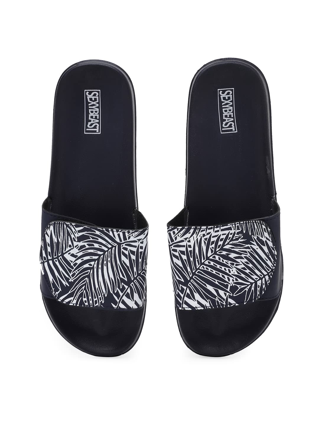 Sexy Beast Digitally Printed Velcro Flip-Flop Slipper Sliders for Women - Lightweight Adjustable Strap (Blue Leaf, 5) (B0BNZGXRVN) Amazon Price History, Amazon Price Tracker