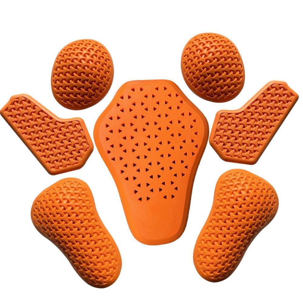 7 almohadillas de protección para motocicleta, inserciones protectoras universales para codos, protección de espalda para mujer