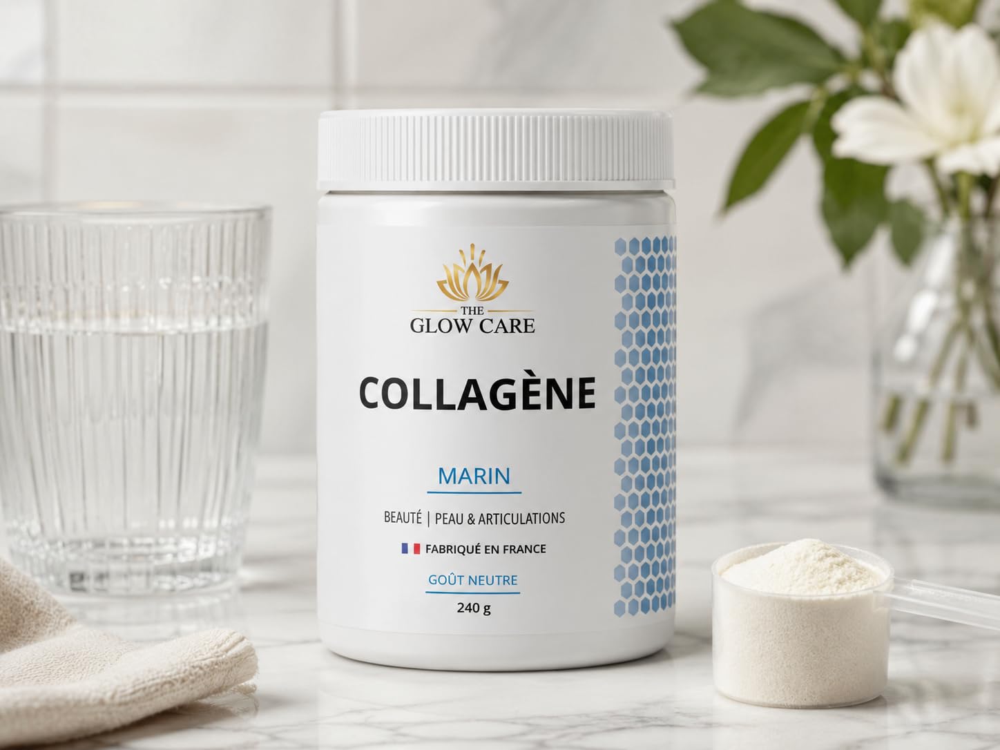 Collagène Marin Peptan® en Poudre, Goût Neutre, 240 g | Peptides de Type I, Soutien Peau, Soutien Cheveux, Soutien Articulations