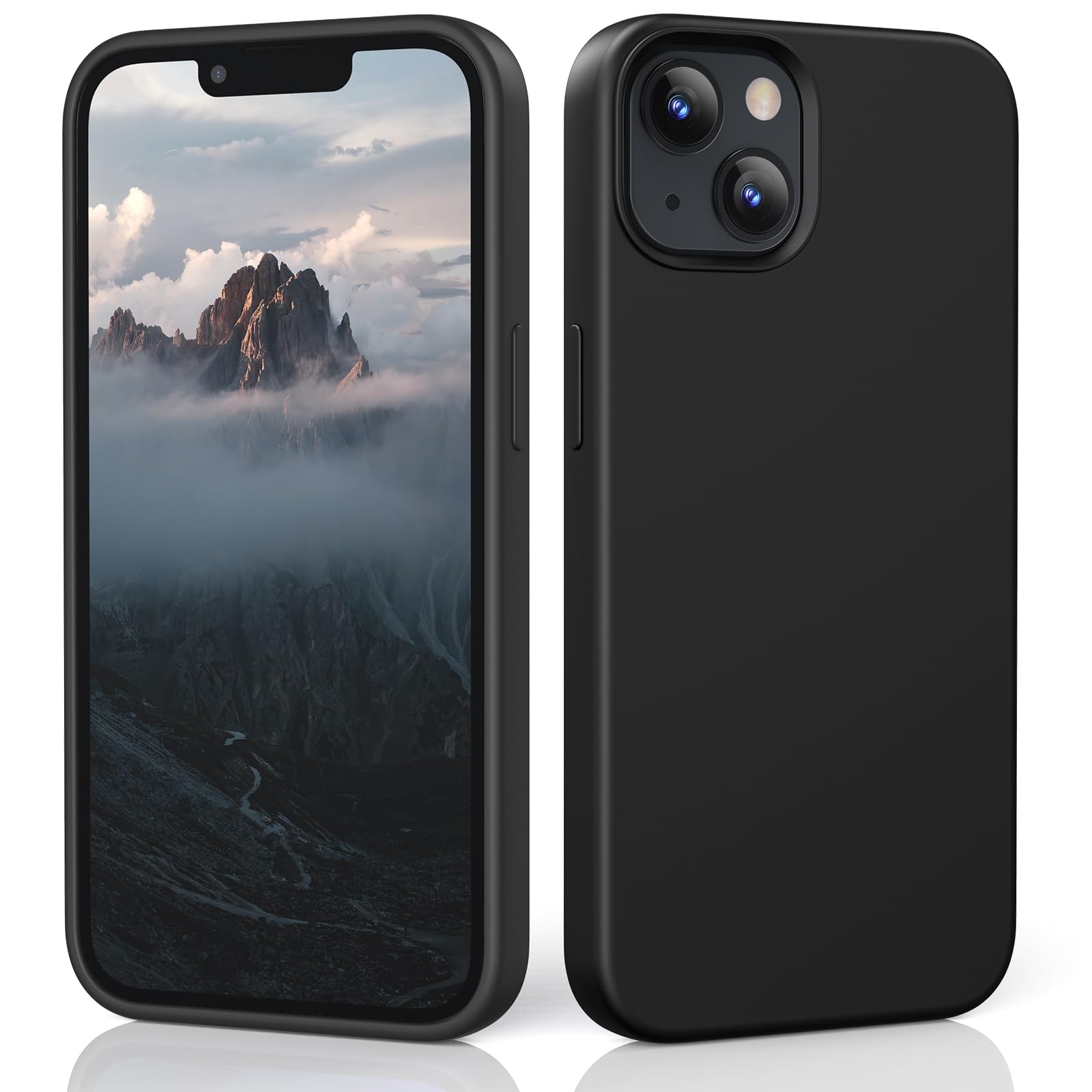 TIIXXE Silicone Case Compatible with iPhone 13 Case Soft Ultra Slim Protective Shockproof Liquid Silicone Phone Case,Anti-Scratch Microfiber Lining