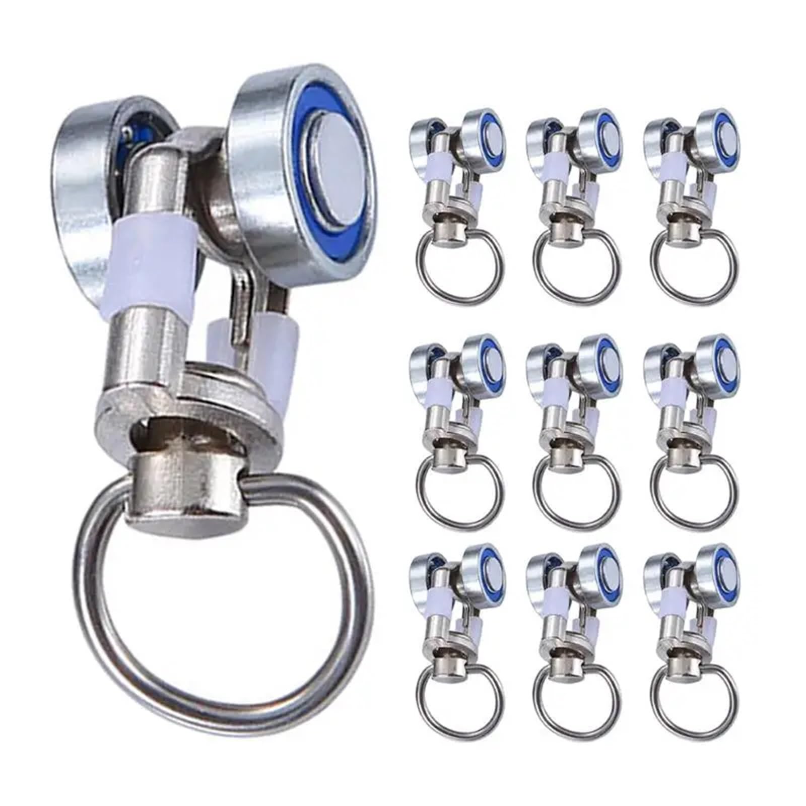 Curtain Track Rollers 10pcs Curtain Accessories Metal Bearing Roller All Alloy Bearing Wheel Curtain Track Roller Metal Curtain Pulleys Curtain