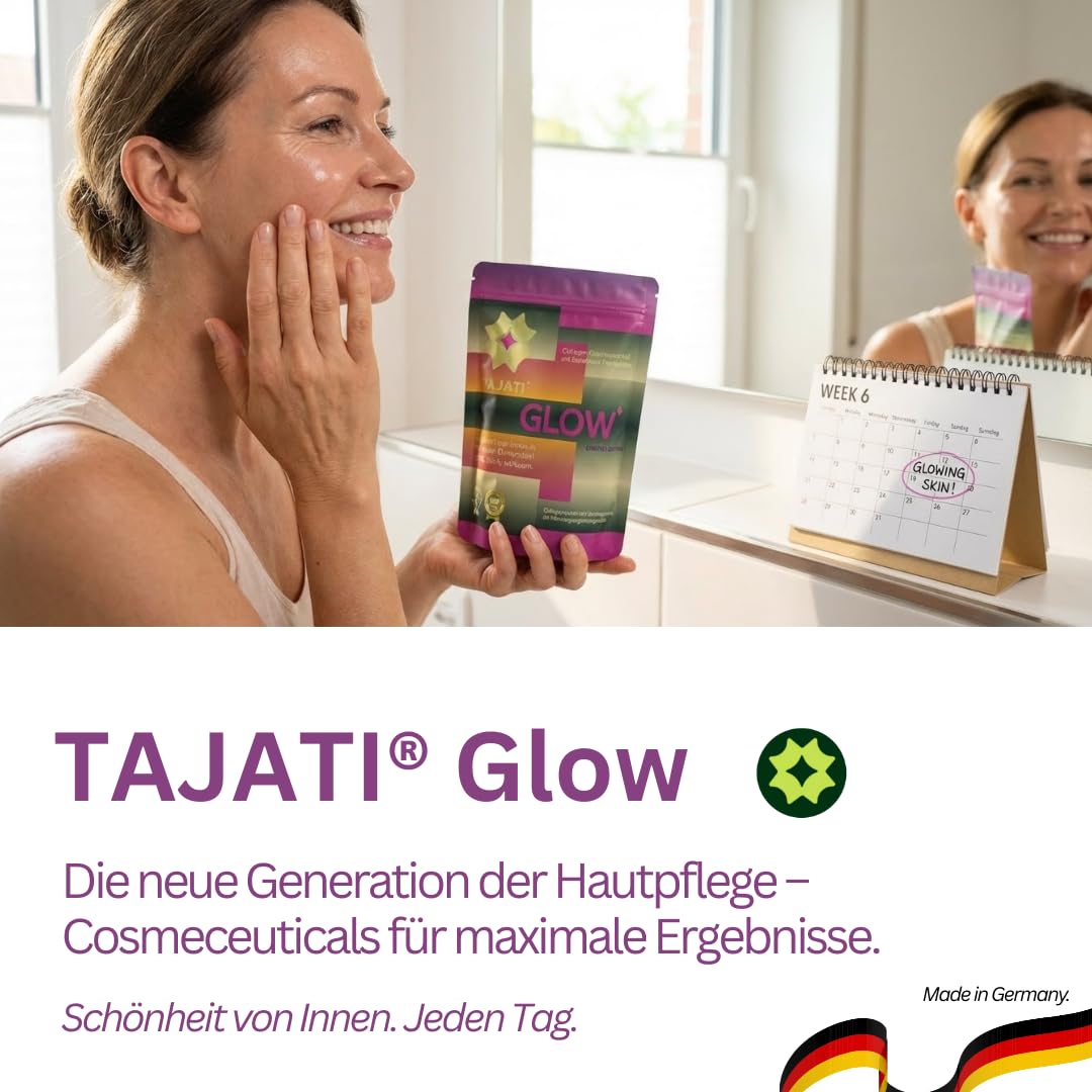 Colágeno Glow Beauty – efecto antienvejecimiento visible después de 6 semanas por 800 péptidos Dalton clínicamente probados de COLLinstant® LMW – complejo de colágeno en dosis altas para