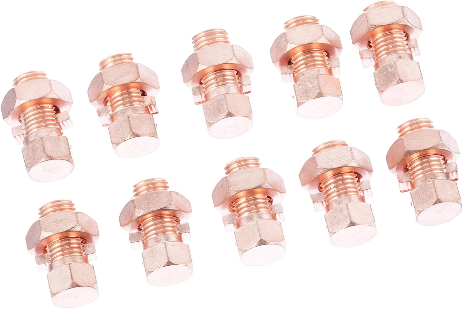 10pcs Grounding Split Bolt Connectors for Conductors Durable and Easy to Use for Grounding and Bonding Applications