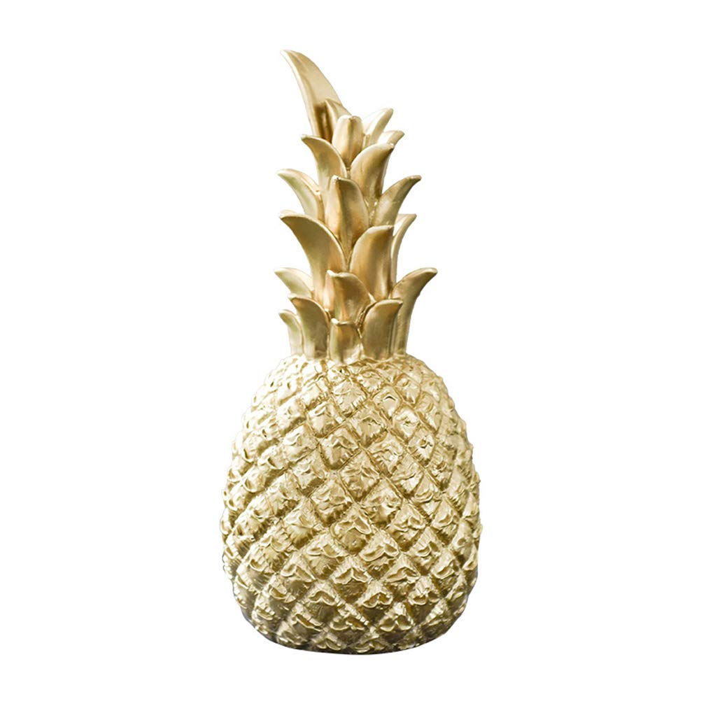 Stecto Decorative Pineapple Gold, Nordic Modern Resin Pineapple Ornaments, Decorative Figure for Birthday Party, Window, Desktop, Home, S/M/L