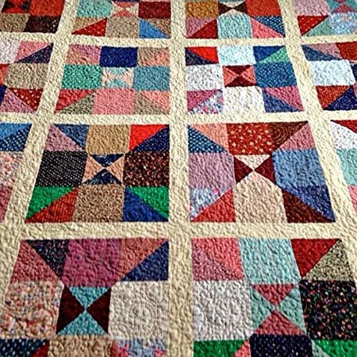 Handmade Quilted Lap Quilt, Scrappy Patchwork Lap Quilt