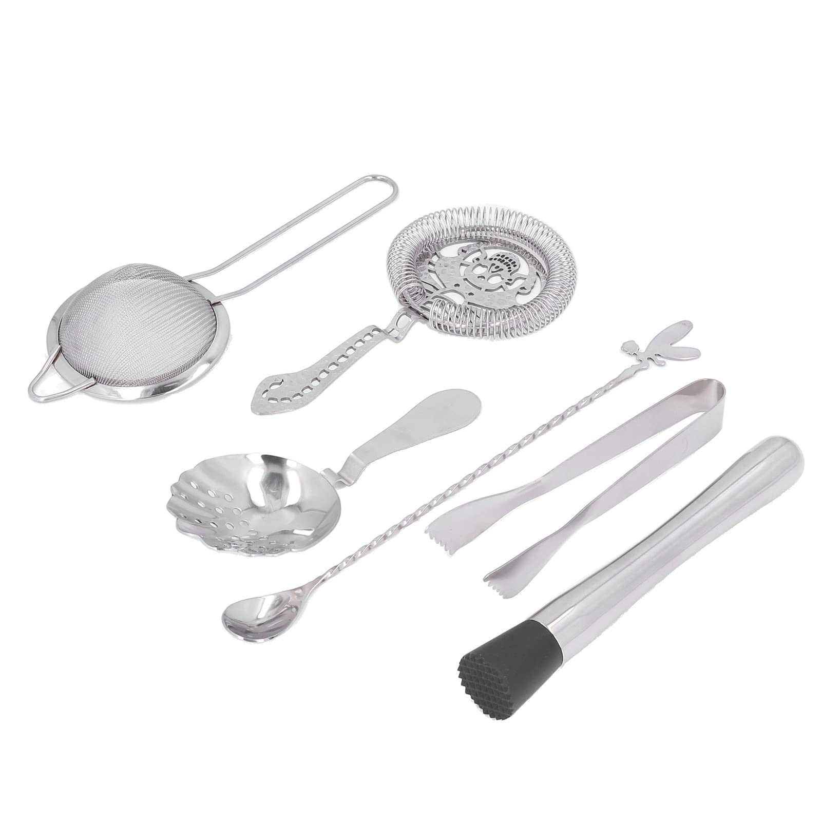 Fydun 11-teiliges Cocktail-Shaker-Set aus Stahl für den Barmixer zu Hause – Unverzichtbares Mixwerkzeug-Set für Cocktails und Getränke (SILVER)
