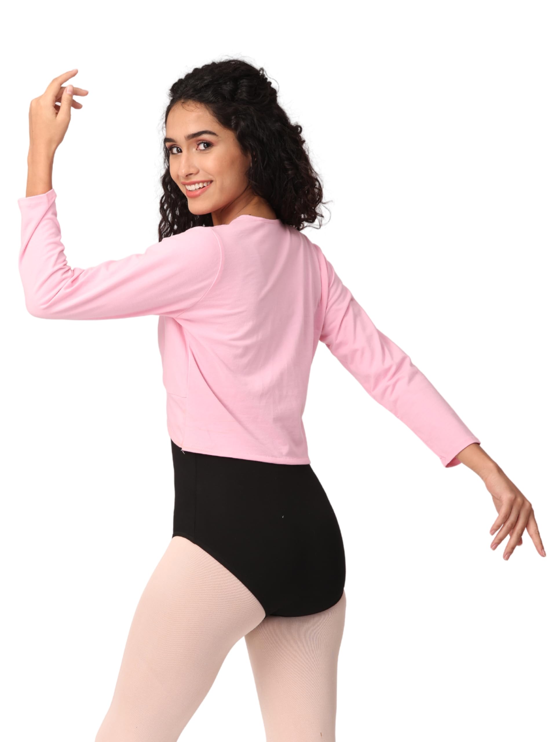 IKAANYA Girls/Women Classic Ballet Shrug Cover up (Pink, 6-7 Years) 1
