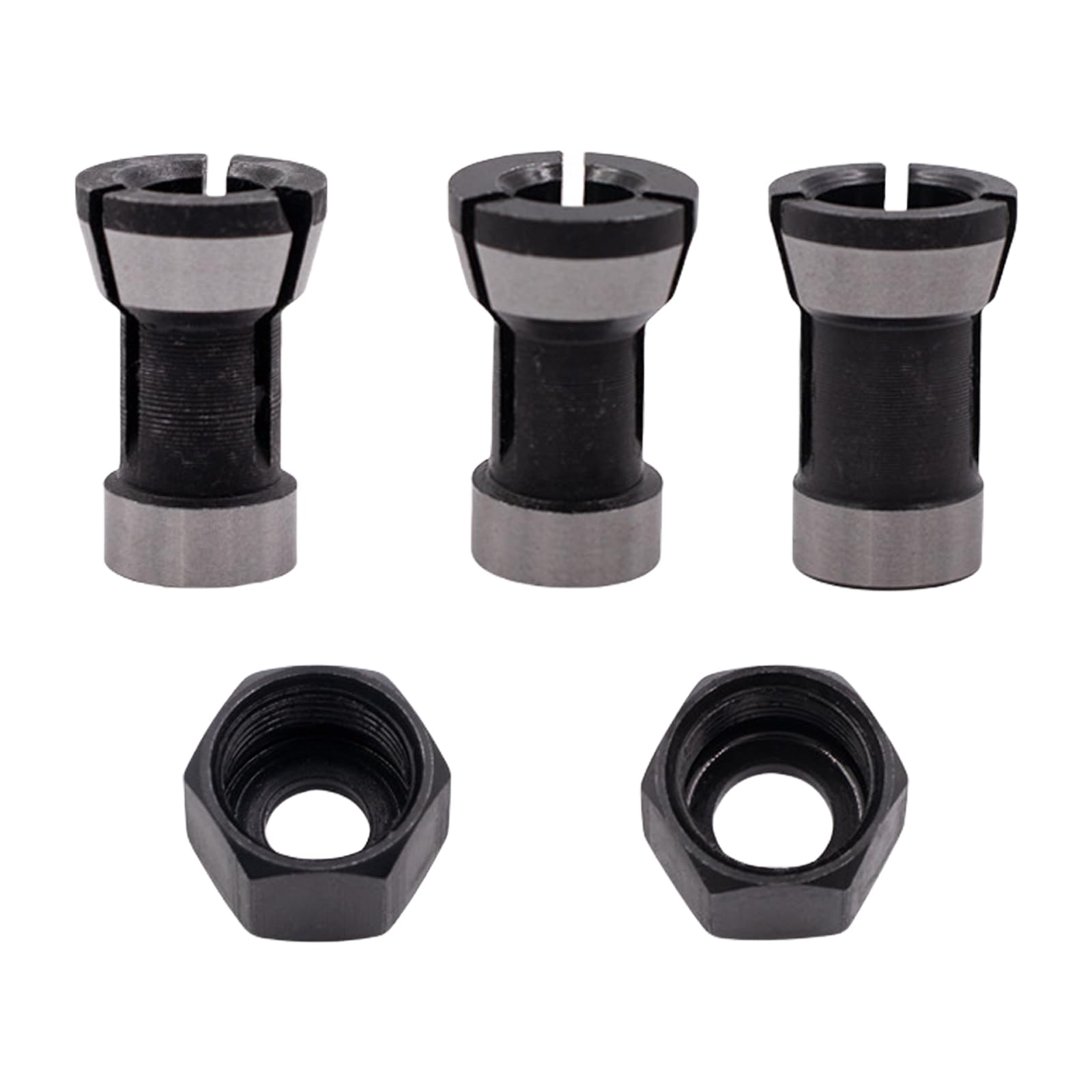 Kalttoy Of 5 Router Collet Nut And Adapter For Accurate Clamping And Efficient Work In Carpentry And Crafting High Accuracy Collet