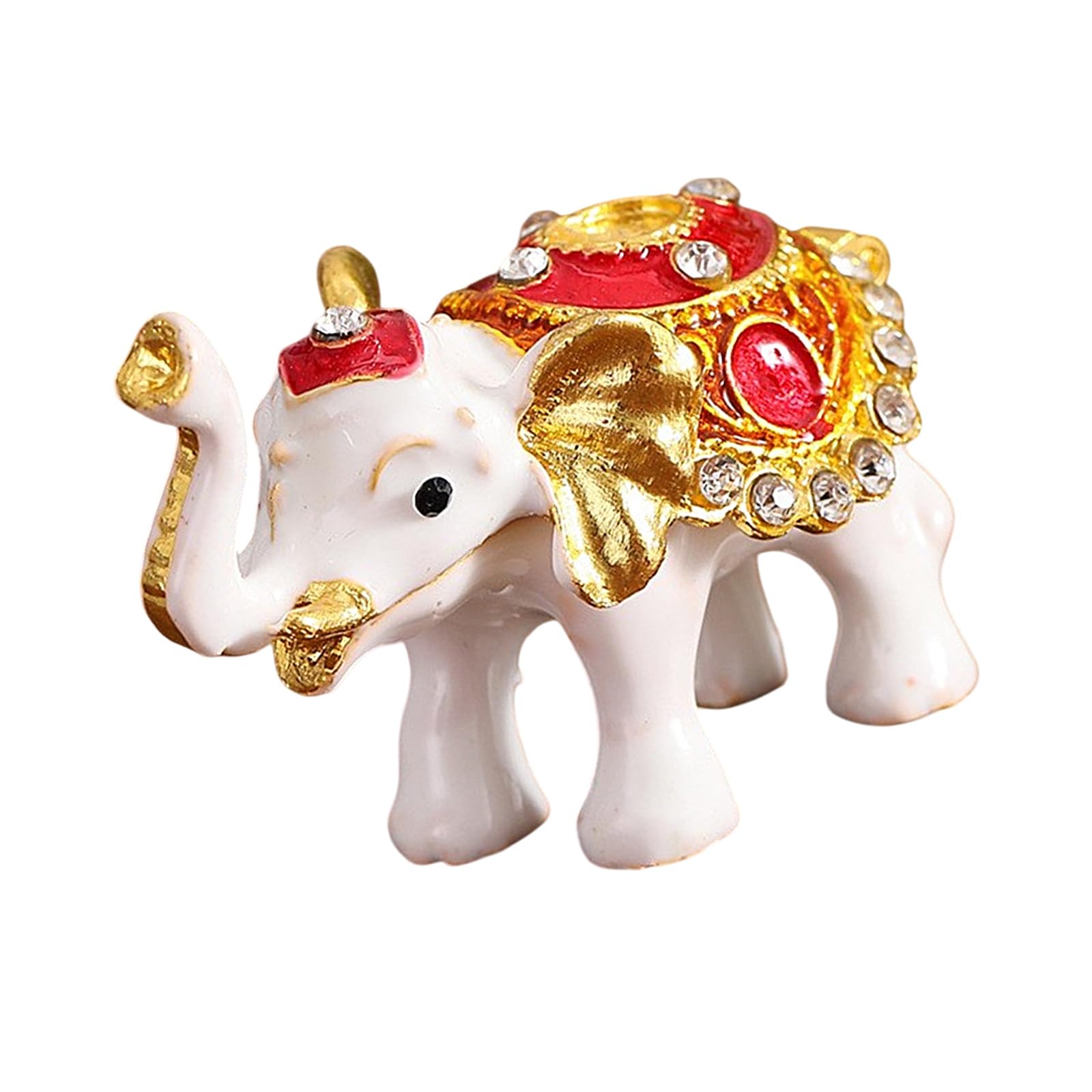 JSGHGDF Handcrafted Elephant Designs Jewelry Organizers Box Featuring Delicate Diamonds Pattern Bedroom Decoration Jewelry Container