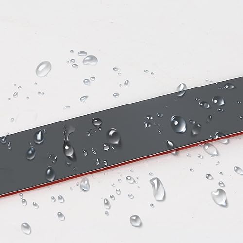 Miniatura 5 de Tira de metal negro de 16.4 pies para despegar y pegar, borde de espejo adhesivo de acero inoxidable, moldura de metal metalizado como espejo de