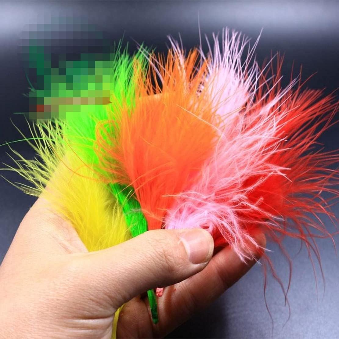 WellieSTR 100pcs 10 Colors asssorted Turkey Marabou Blood Feathers Fly Tying Woolly Bugger Dyed Feather Materials Bonefish Fly : Sports & Outdoors