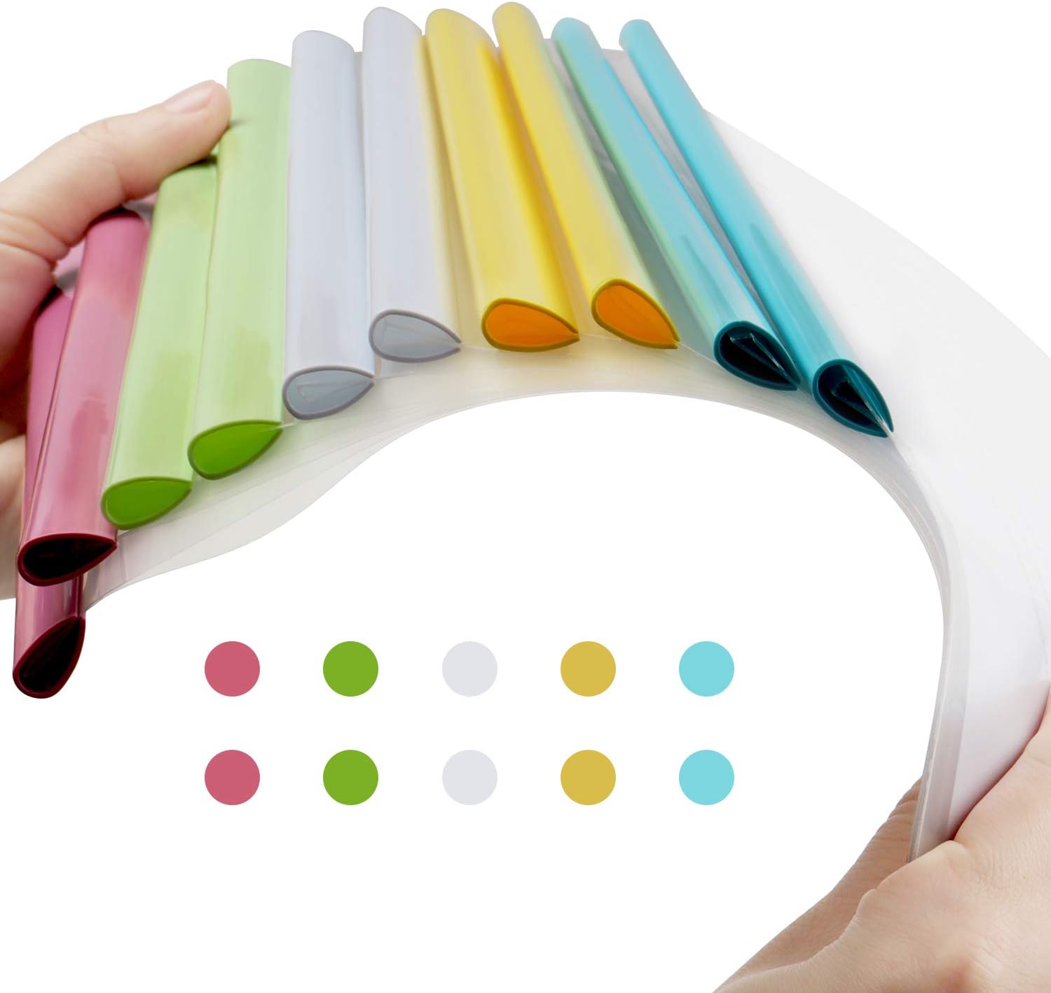 STAPENS Report Covers with Sliding Bar, Clear Paper Protector Sleeves, 12.2 x 8.5 Inch (10 PCs) : Office Products