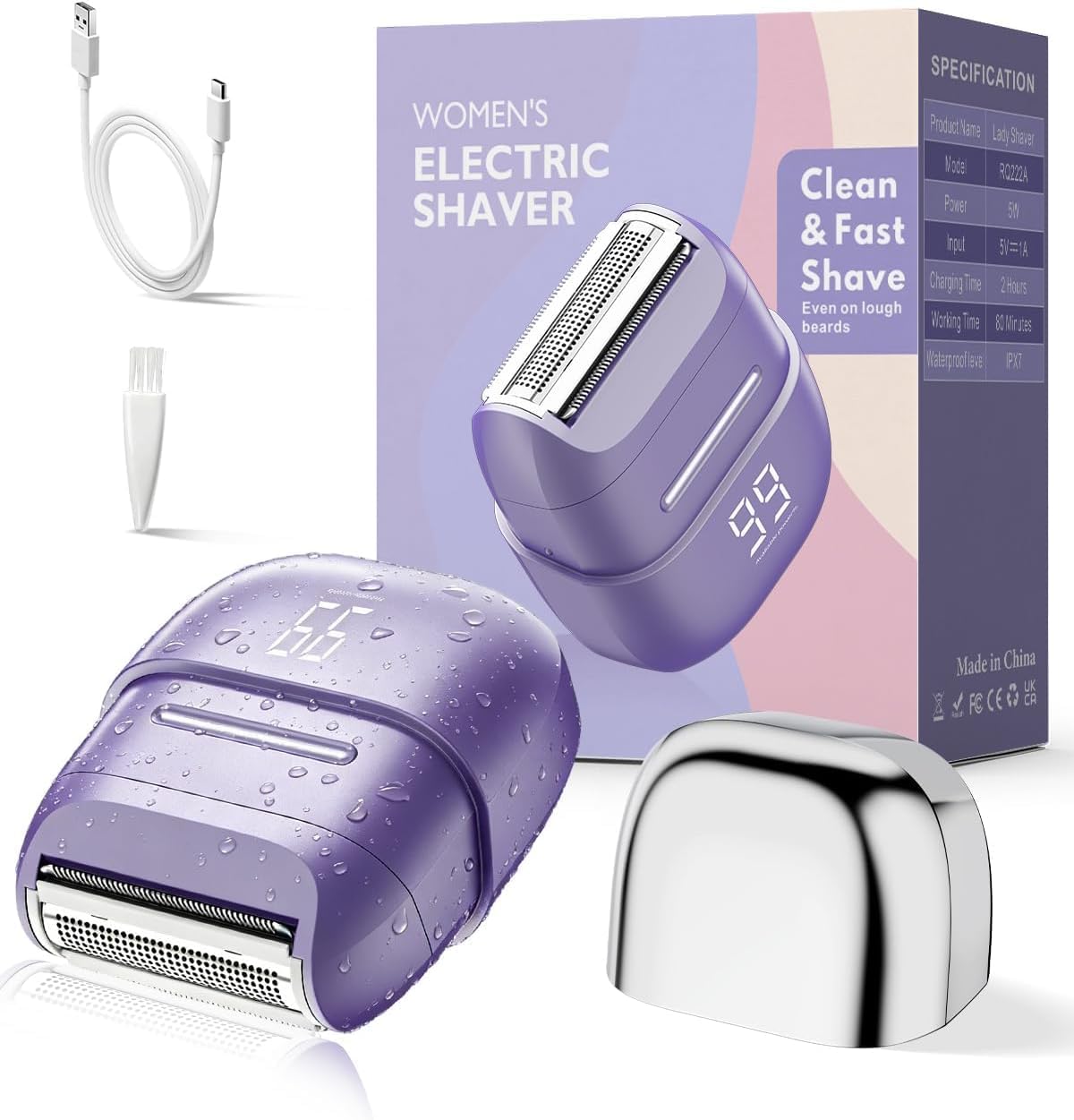 Electric Shaver for Women Waterproof Mini