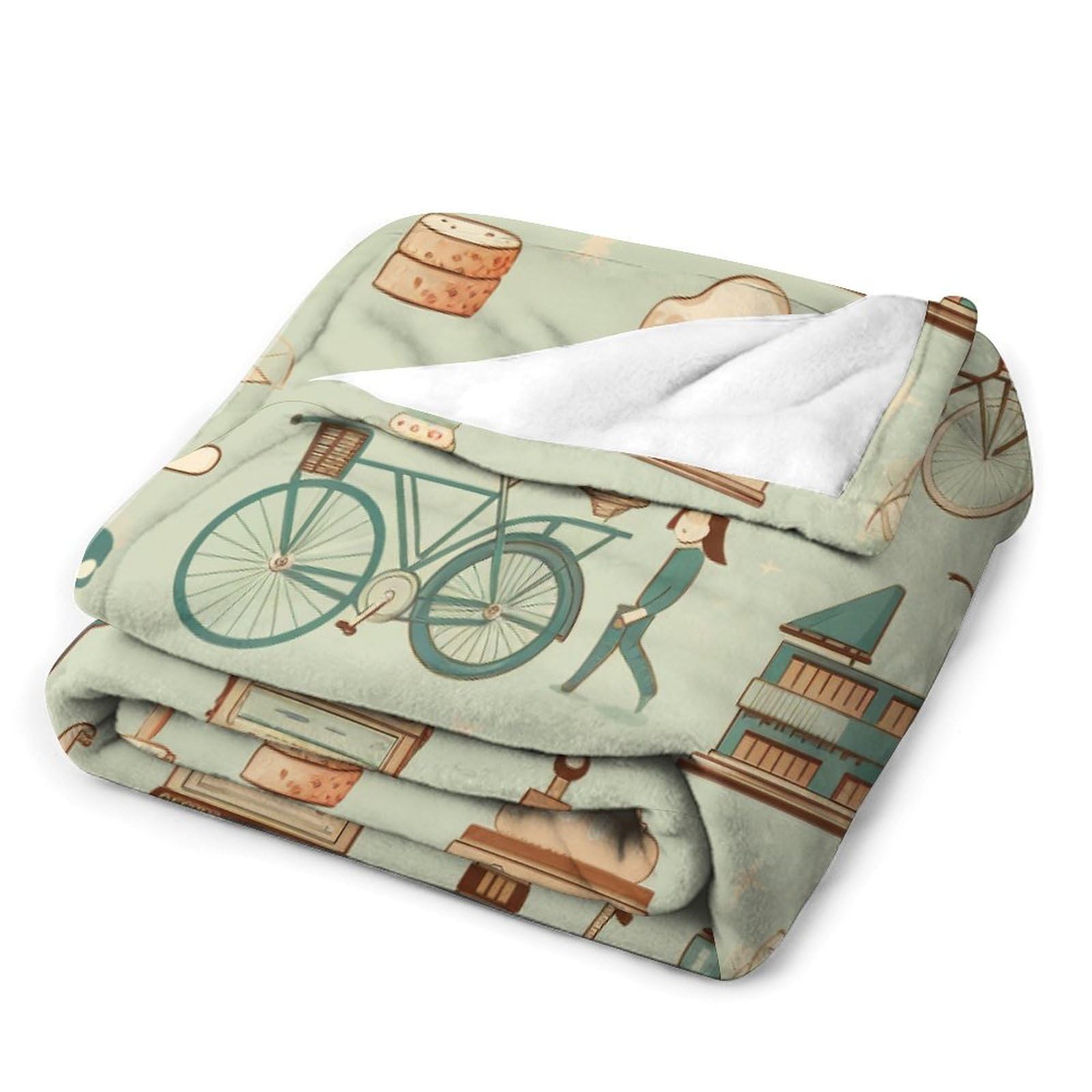 Throw Blanket Bakery Cooking Utensils Soft Fuzzy Cozy Warm Winter