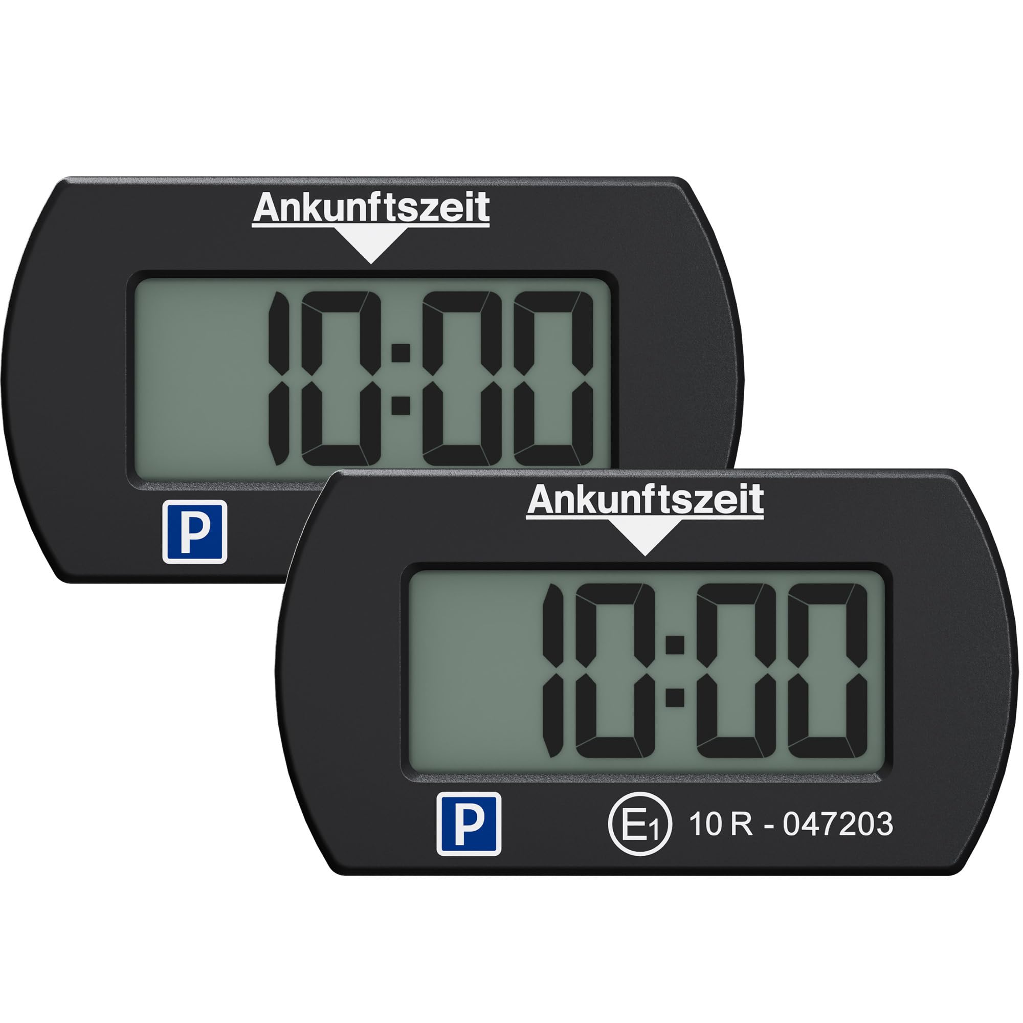 Needit 2X elektronische Parkscheibe Park Mini I automatische Parkscheibe elektrisch mit Zulassung vom Kraftfahrt-Bundesamt I Digitale Parkuhr mit 2 Displays I maximale Funktion in minimalem Format