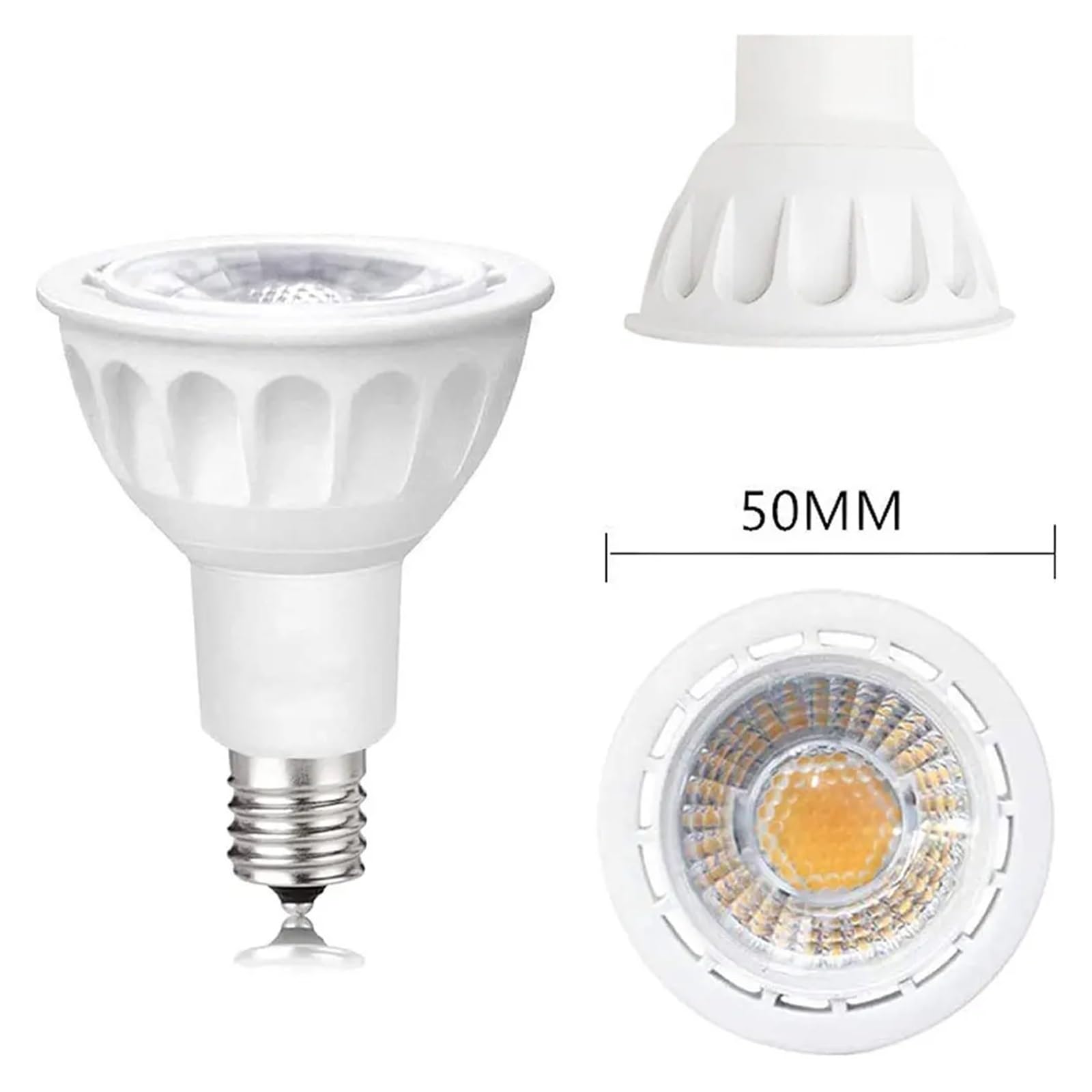 eufeifeiegds Lampadina LED E17 da 100 V, 110, 120, 5 W, equivalente a una lampadina 50 R14, con riflettore, for officina e lettura