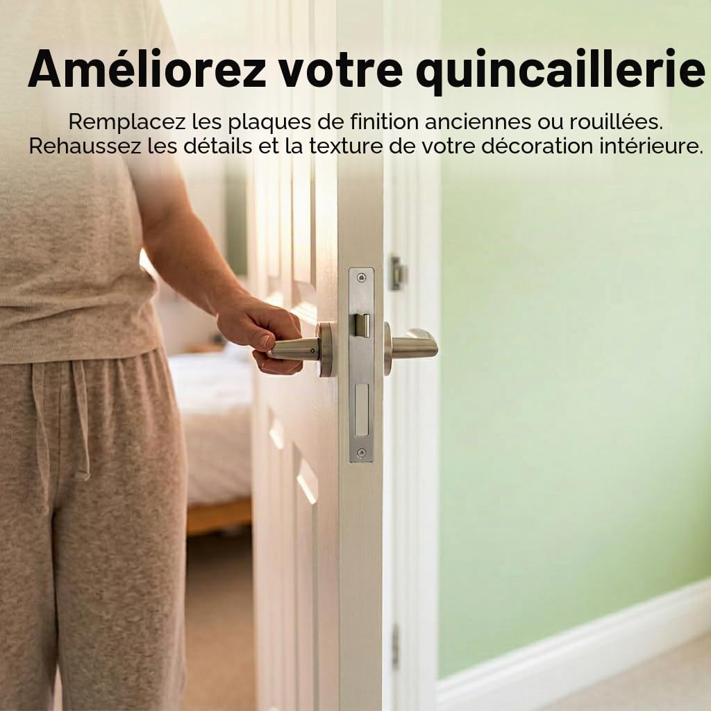 Serrure Porte Interieure et Gache de Porte 55mm Universelle 1PCS Fixation a Vis Simple Haute Resistance pour Serrure Portail Exterieur Verrou Interieure et Poignee Interieur