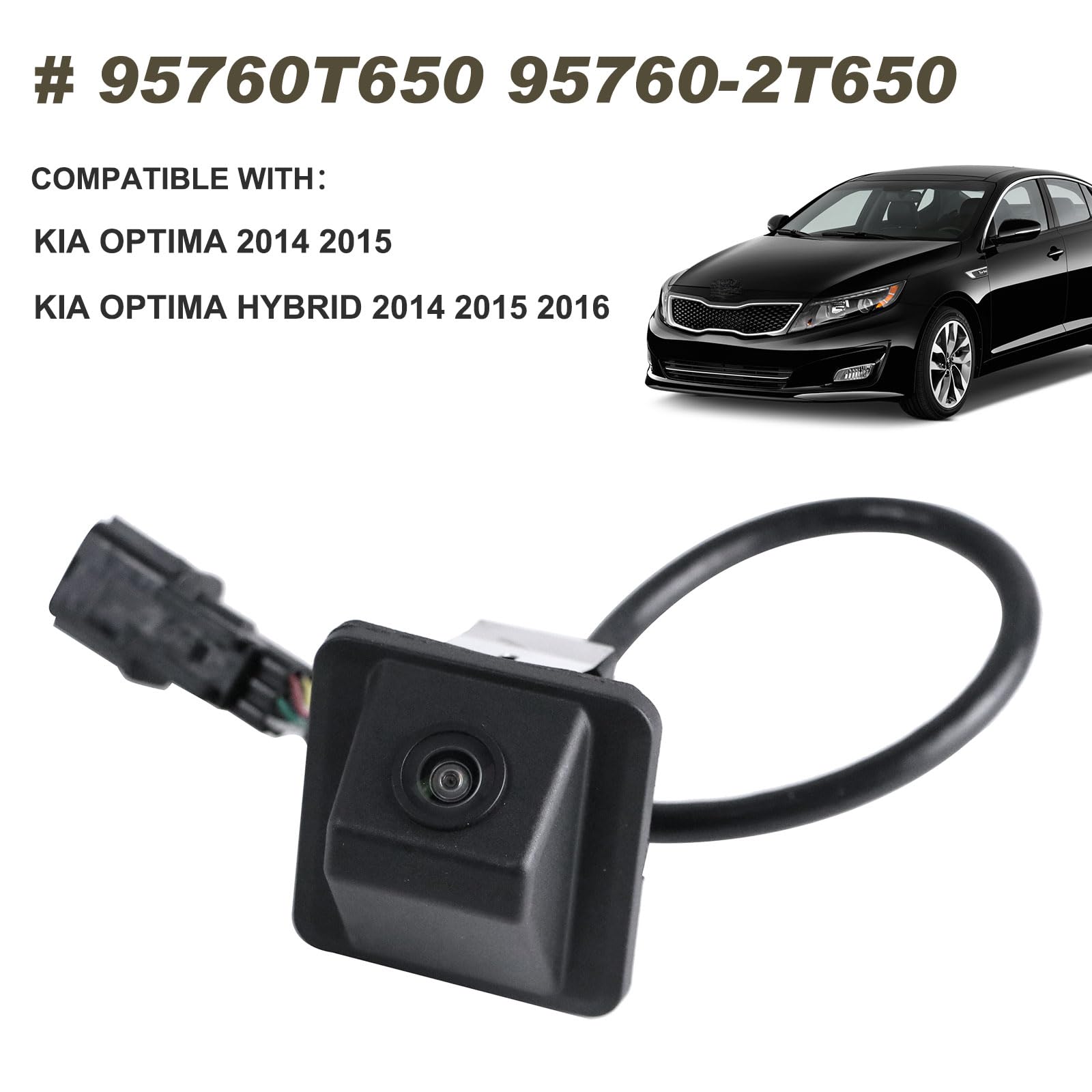 HLUCHY Rear View Backup Camera Compatible With Optima 2014-2016 Replaces 957602T650