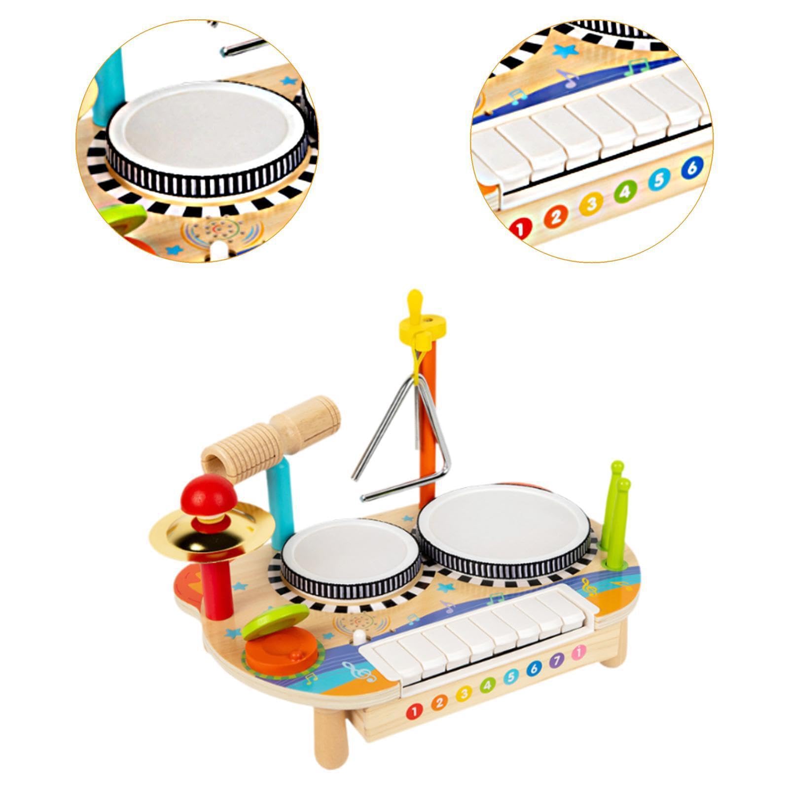 Pädagogisches Musikspielzeug für Vorschulkinder: Bunte Schlagzeugsets Machen das Musizierenlernen zum Vergnügen Kinder