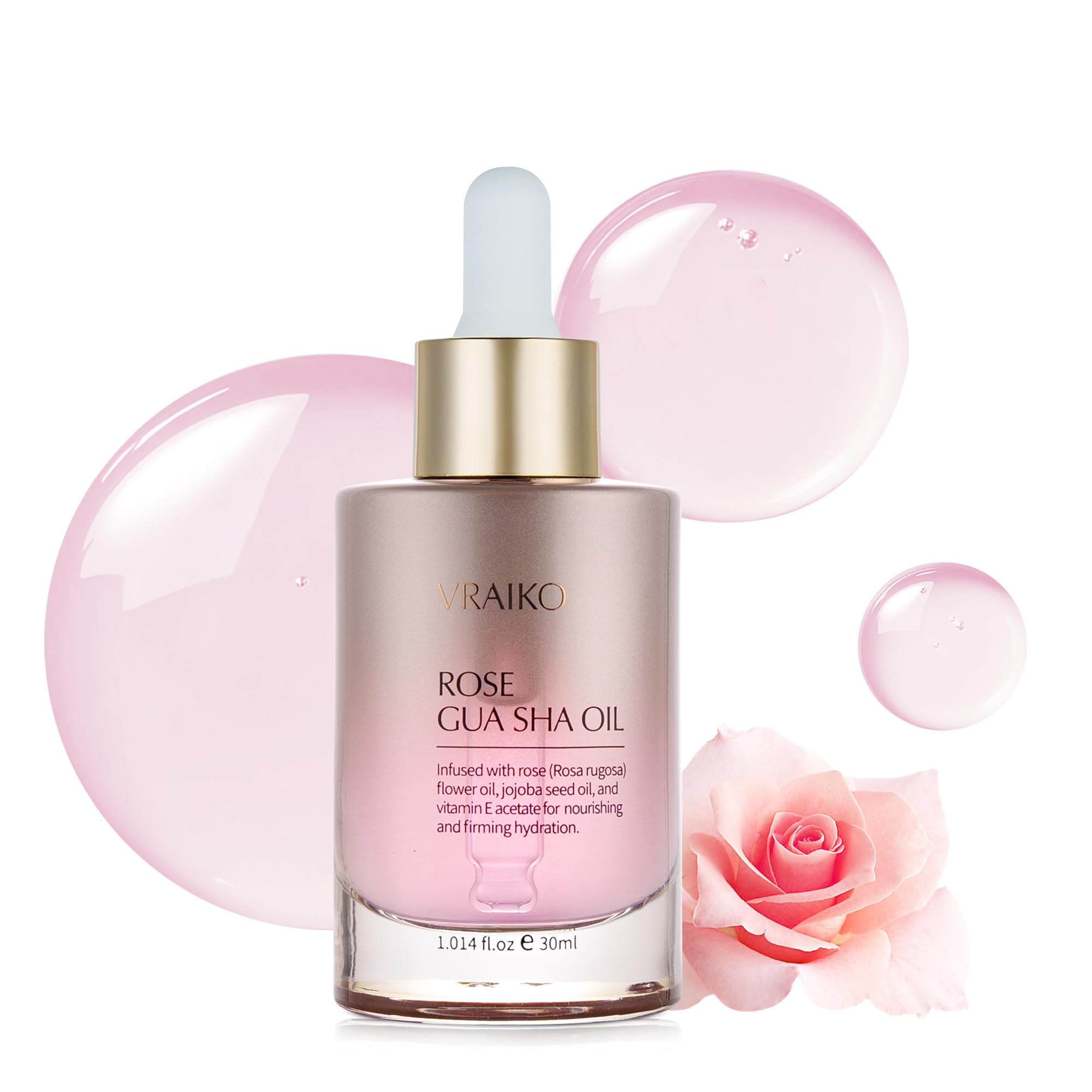 Amazon.com: VRAIKO Gua Sha Face Oil Serum | Rosa Rugosa Flower
