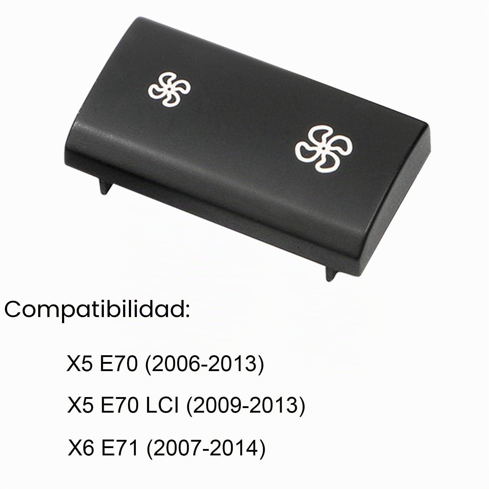 TTCR-II A/C Climate Control Panel Fan Speed Button Cover para X5 E70/X6 E71 | Cubierta de botón velocidad ventilador del panel de control del clima compatible con BMW X5 E70 2006-2013,X6 E71 2007-2014