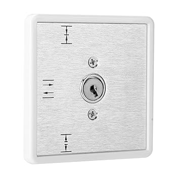 Ubersweet Automatic Door Part, Aluminum Alloy Access Control System 3 Position Key Switch, Weatherproof for Office Home'