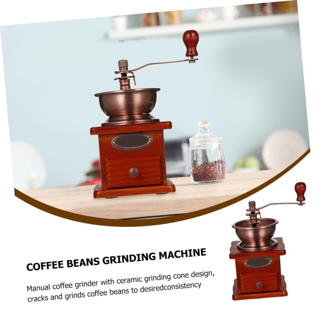 HOMSFOU Molinillo de Café Manual Portátil de Cerámica, Compacto y Desmontable, para Granos de Café y Especias, Adecuado para Uso en Cocina, Oficina y Viajes, Molinillo de Mano