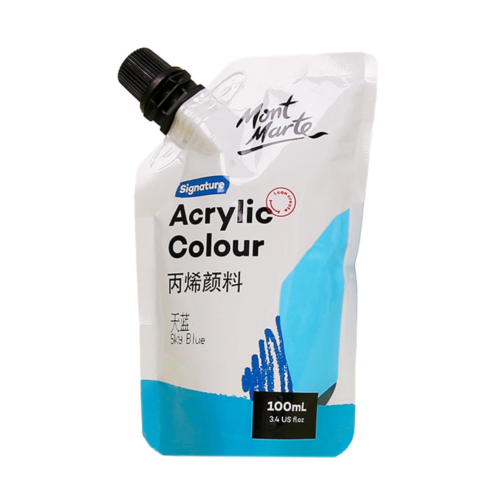 Fading, Non Toxic, Single Color Paint for Painters Acrylic Paint, 11 Colors (100ml Pouches), in Bags Rich Pigment