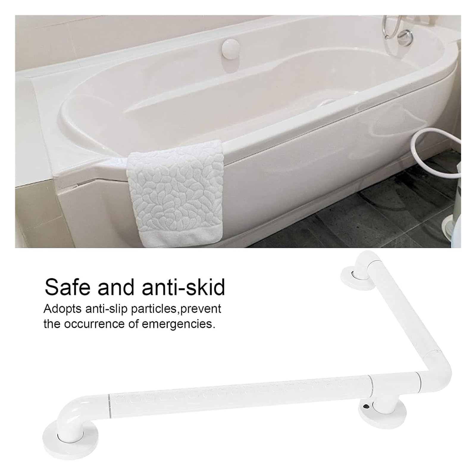 Asideros de baño Pasamanos Asidero de bañera Asidero de Pared Asidero de Ducha Asidero para Personas Mayores Pasamanos de bañera Asidero de Seguridad Asidero de Ducha en ángulo Recto