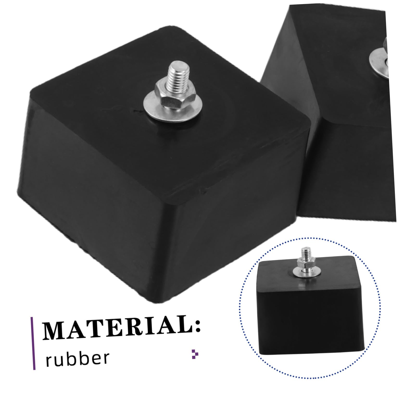 Mobestech 4 Soportes De Goma Antivibración Para Aire Acondicionado Almohadillas Antivibración Amortiguadores De Aire Acondicionado Almohadillas De Goma Para Exteriores