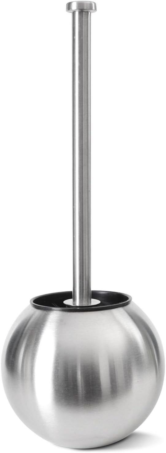 ToiletTree Modern Deluxe Stainless Steel Bathroom Toilet Cleaning Brush (Stainless Steel, Toilet Brush 5.8" x 5.8" x 11")