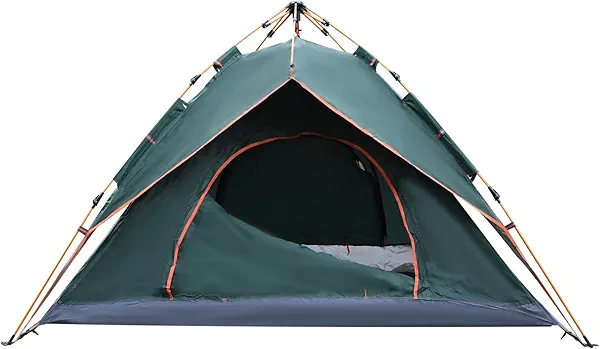 KINGROCK 1-4 Person Camping Tent, Instant Easy pop up Camping Tent,Automatic Waterproof Family Tents for Camping 4 Person, Easy Set Up Tents,Portable Windproof Dome Tent for Camping
