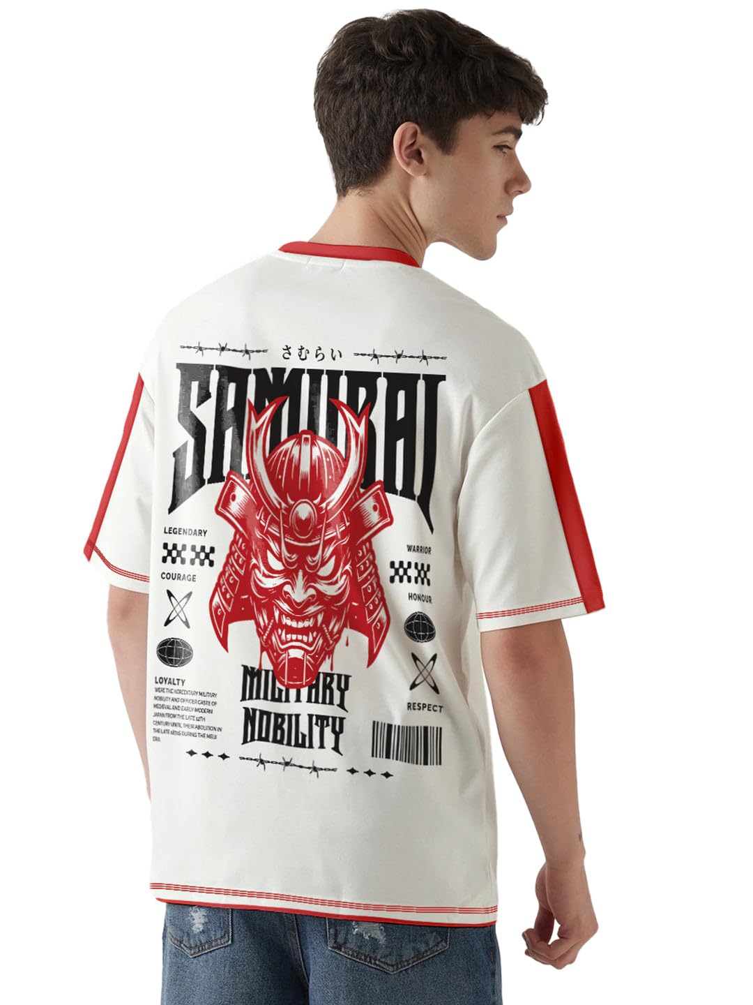 crazymonk Base Ball Team Graphic Oversized T-Shirt - Multi Multi 2 - Image 1