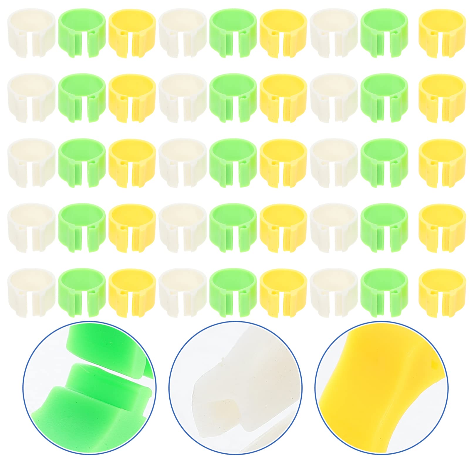 Mipcase 1200pezzi Fasce per Zampe di Uccelli Plastica da Anelli per Piccioni Pollame e Pappagalli e Facili da Applicare e Rimuovere per Identificazione e Marcatura