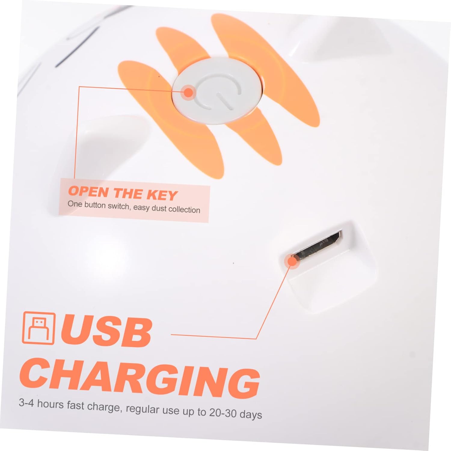 Rechargeable Mini Vacuum Cleaner Portable USB Wireless Desktop Dust Collector Cat Pattern Household and Car Use