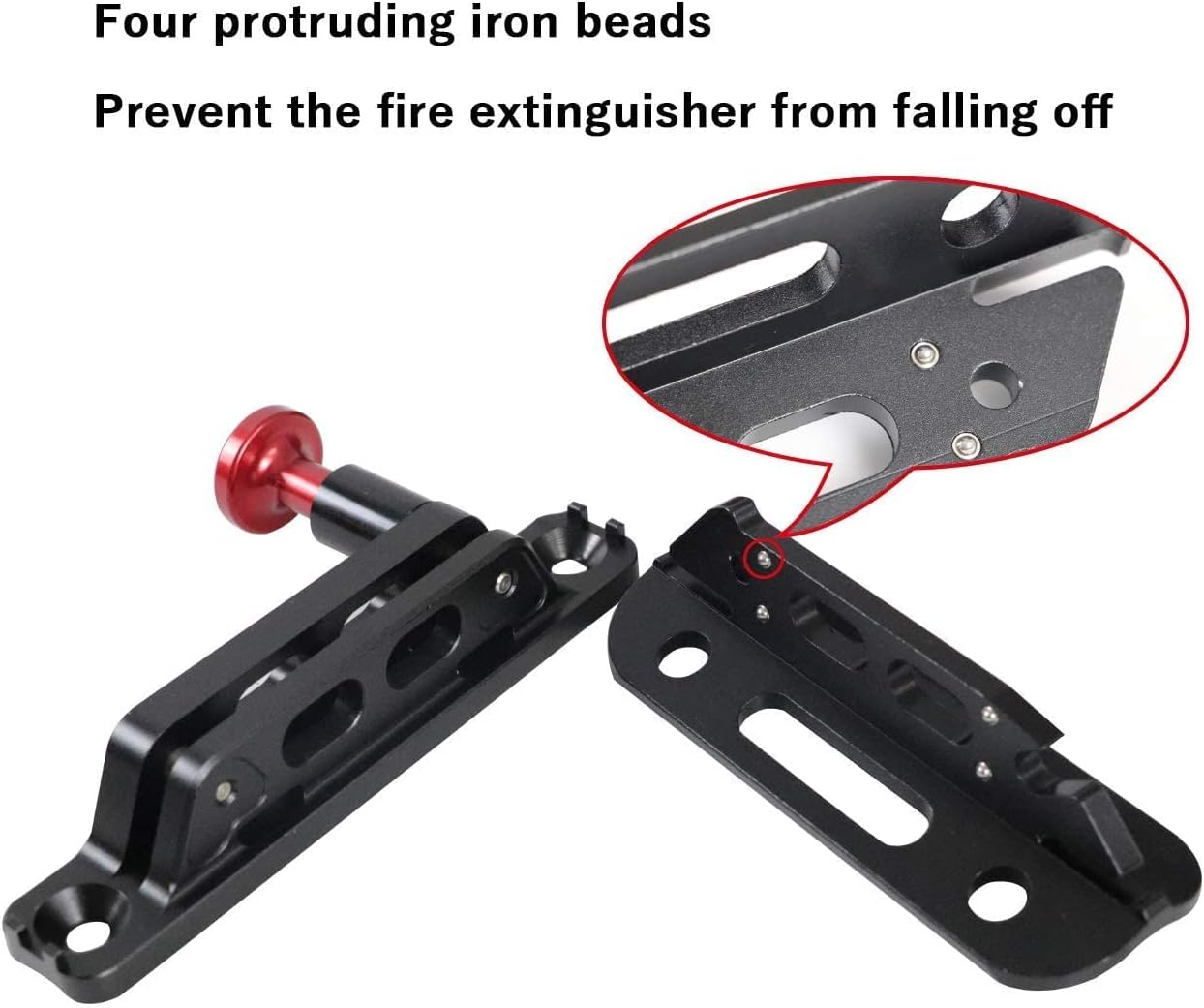 MFC New Universal Aluminum Adjustable Roll Bar Fire Extinguisher Mount Bottle Holder Bracket with 8 Clamps Compatible with for Jeep Wrangler TJ JK JKU JL UTV Polaris RZR Ranger