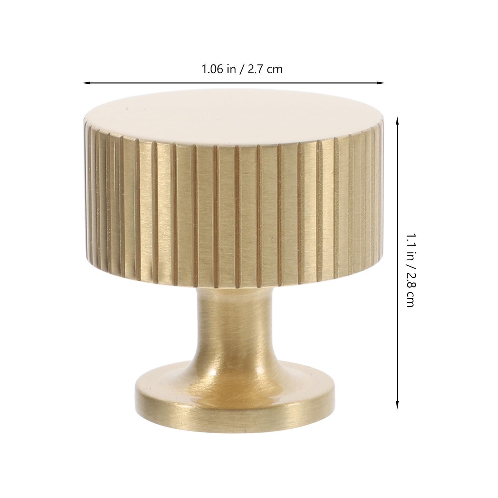 Ciieeo Manopole in Ottone Dorato per Mobili, Pomelli per Cassetti e Armadi, Ferramenta per Mobili in Rame, Set da 5 Pezzi, Design Europeo Rotondo per Cucina e Soggiorno